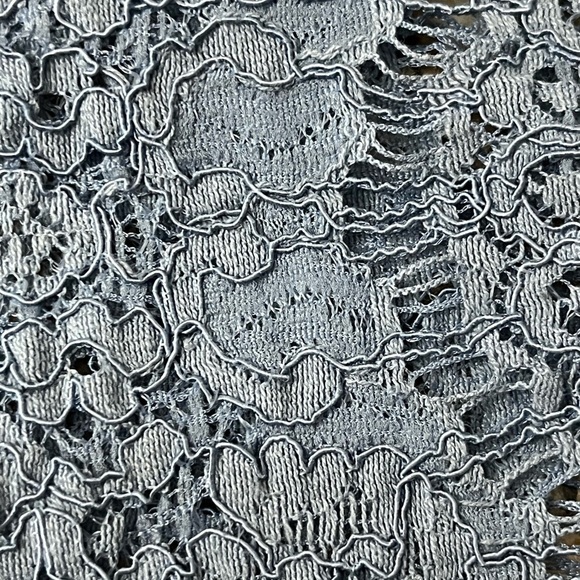 Lilly White Blue Lace Crochet Blouse S Sheer Boho Coquette Cottagecore Fairy - Picture 9 of 10